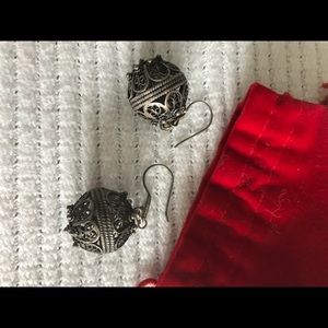 Sterling silver Old world filigree hand made earrings